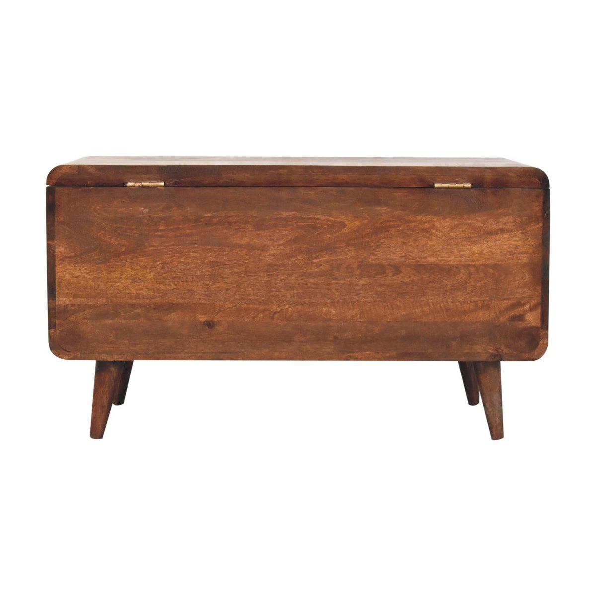 Curved California Walnut Blanket Box