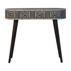 Honey Caramel Edessa Bone Inlay Console Table