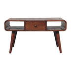 Curved Honey Caramel Coffee Table