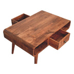 Curved Honey Caramel Coffee Table