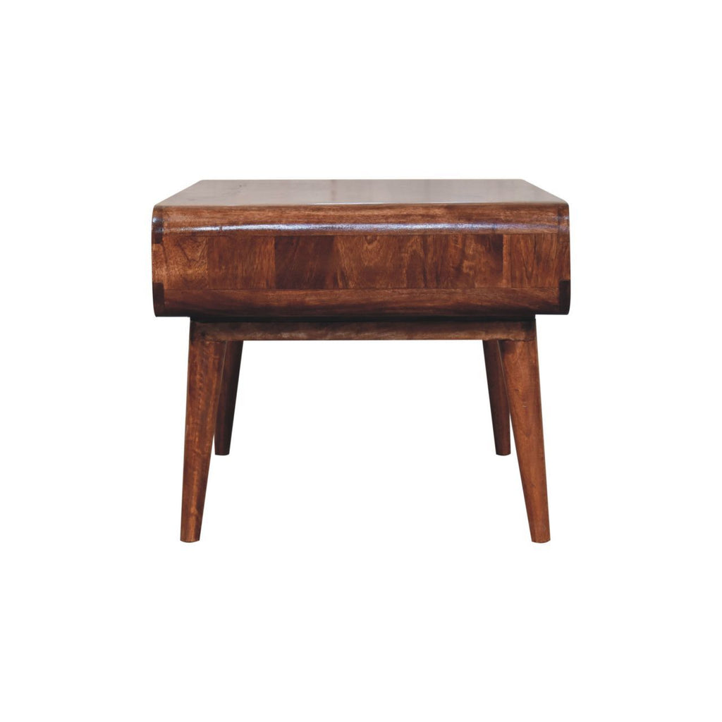Curved Honey Caramel Coffee Table