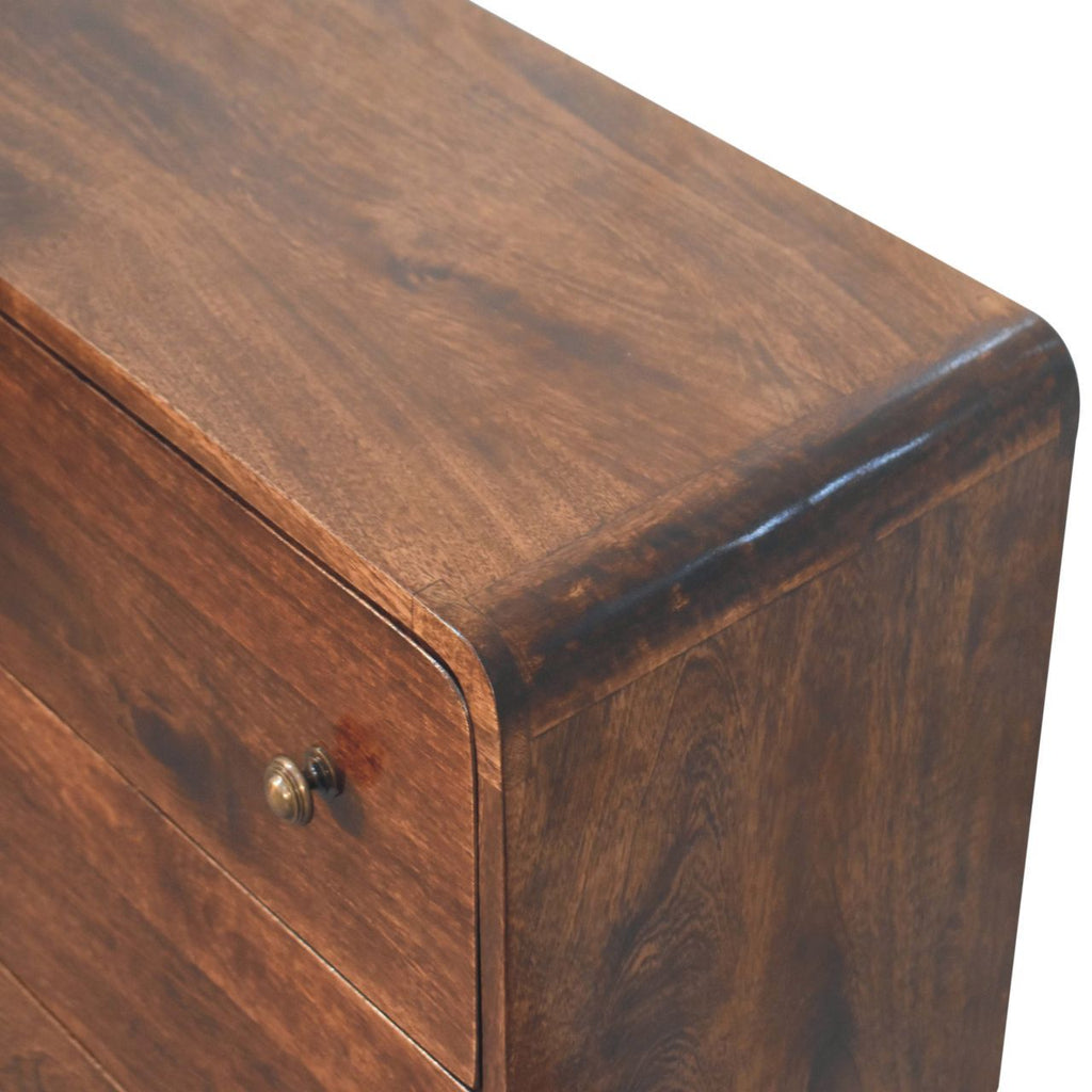 Curved California Walnut Chest