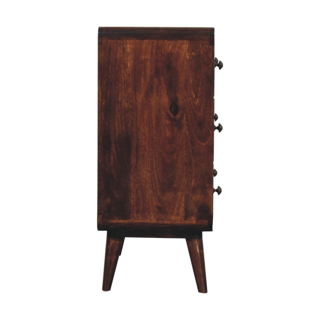 Curved California Walnut Chest