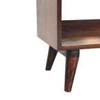 California Walnut Bench with Mud Linen Seat Pad