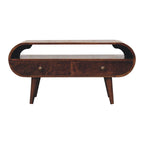 California Walnut Circular TV Stand