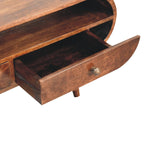 California Walnut Circular TV Stand