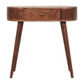 Honey Caramel Rounded Small Console Table