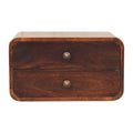 Curved California Walnut Wall-Mounted Bedside