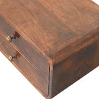 Curved California Walnut Wall-Mounted Bedside