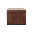 Curved California Walnut Wall-Mounted Bedside