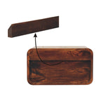 Curved California Walnut Wall-Mounted Bedside