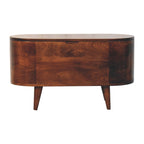 California Walnut Rounded Lid-Up Blanket Box