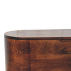 California Walnut Rounded Lid-Up Blanket Box