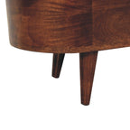 California Walnut Rounded Lid-Up Blanket Box
