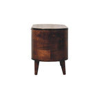 California Walnut Rounded Lid-Up Blanket Box