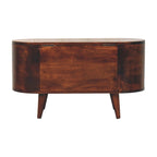 California Walnut Rounded Lid-Up Blanket Box
