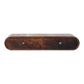 Wall-Mounted California Walnut Console Table