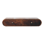 Wall-Mounted California Walnut Console Table