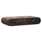 Wall-Mounted California Walnut Console Table