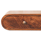 Wall-Mounted California Walnut Console Table