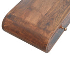 Wall-Mounted California Walnut Console Table