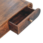 Wall-Mounted California Walnut Console Table