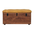 Buffalo Hide Honey Caramel Storage Trunk