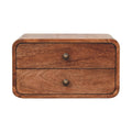 Honey Caramel 2 Drawer Floating Bedside
