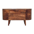 Honey Caramel Rounded Lid-Up Blanket Box