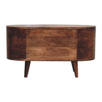 Honey Caramel Rounded Lid-Up Blanket Box