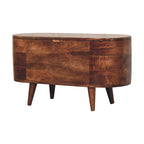 Honey Caramel Rounded Lid-Up Blanket Box