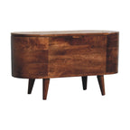 Honey Caramel Rounded Lid-Up Blanket Box