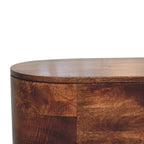 Honey Caramel Rounded Lid-Up Blanket Box