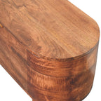 Honey Caramel Rounded Lid-Up Blanket Box