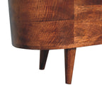 Honey Caramel Rounded Lid-Up Blanket Box