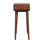 Mini Honey Caramel Dressing Table with Foldable Mirror