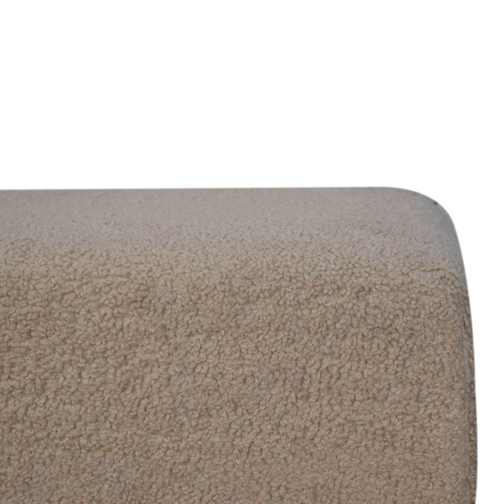 Bliss Cream Boucle Ottoman