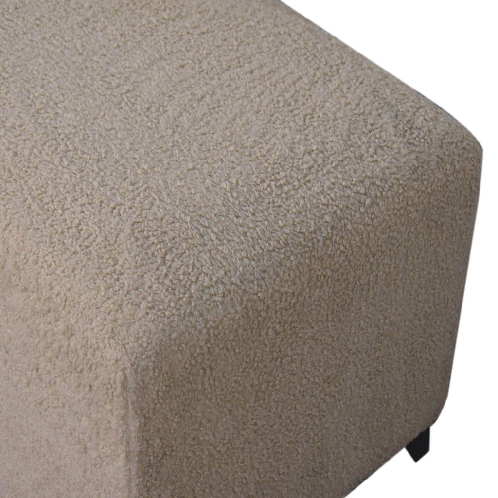 Bliss Cream Boucle Ottoman
