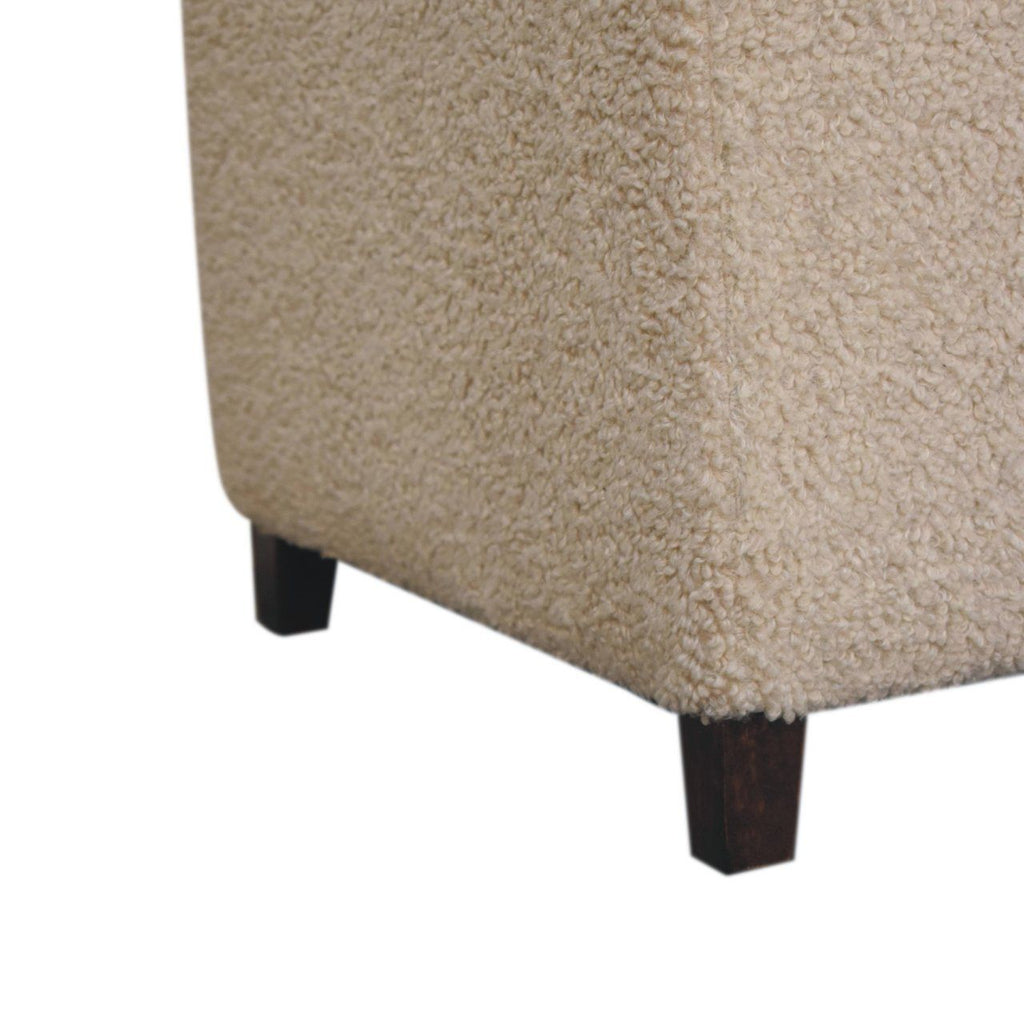 Bliss Cream Boucle Ottoman