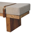 Belmont Cream Bouclé Bench
