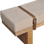 Belmont Cream Bouclé Bench