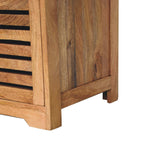 Shutter Oak-Tone Shoe Bench