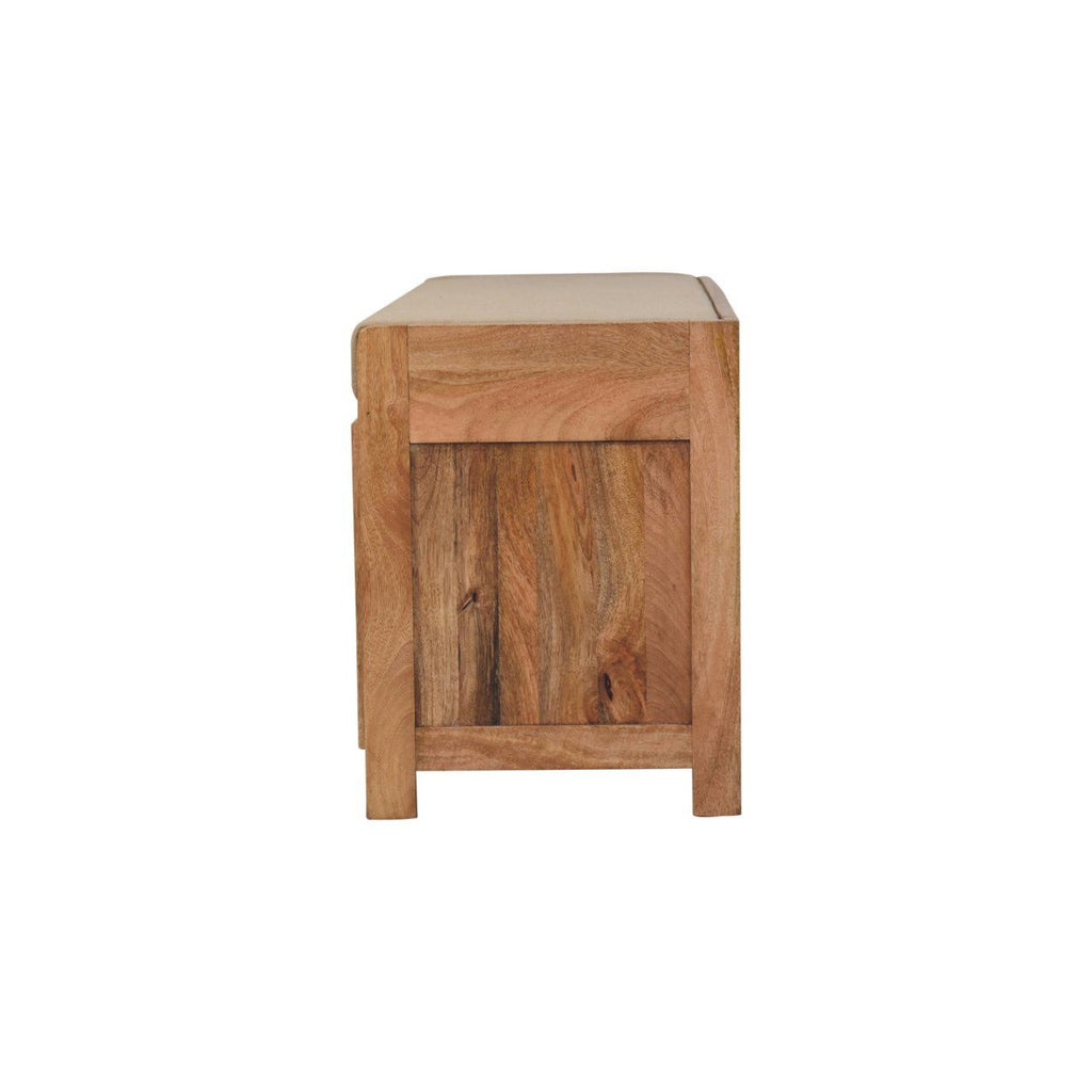 Shutter Oak-ish Shoe Bench