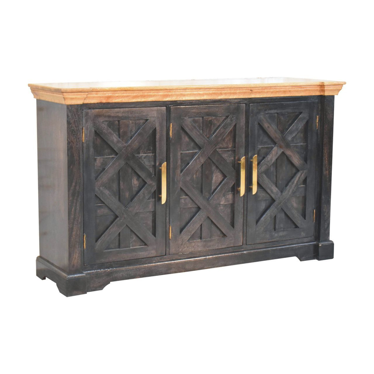 Regal Ash Black Rustic Sideboard