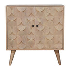 Hourglass Carved Marble Cabinet