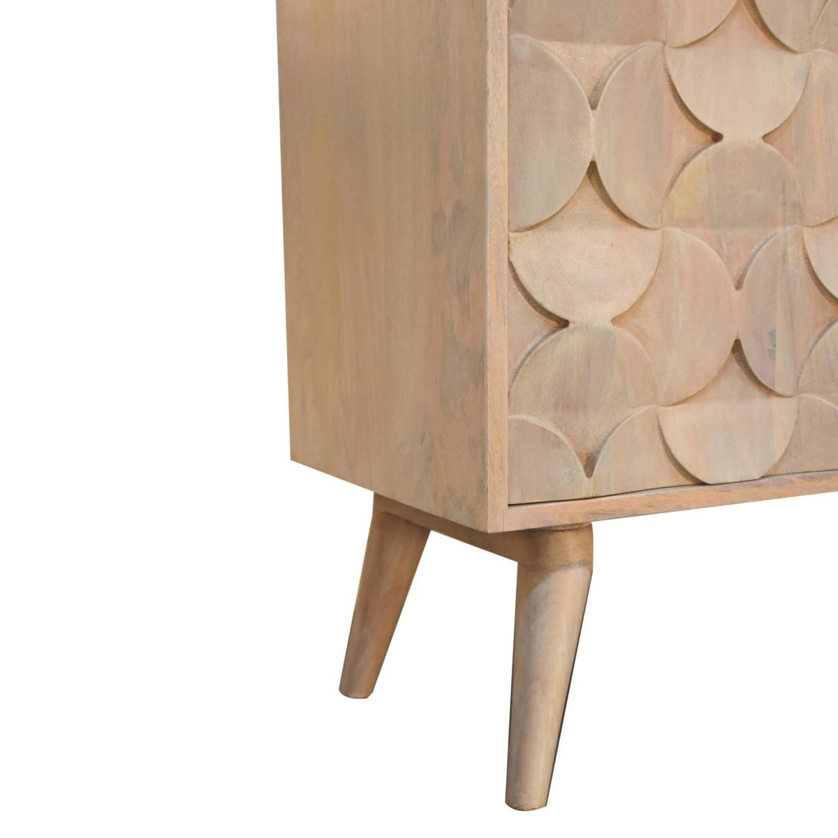 Hourglass Carved Marble Cabinet