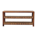 Regency Woven Chestnut 2 Slot Shoe Rack