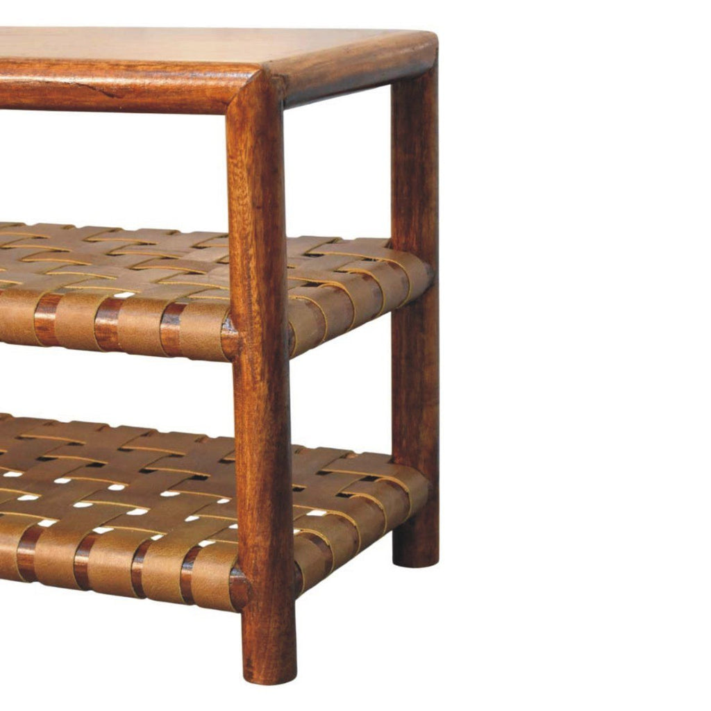Regency Woven Chestnut 2 slot Shoe Rack