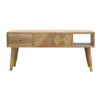 Oak-Tone Gold Inlay Media Unit