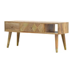 Oak-Tone Gold Inlay Media Unit